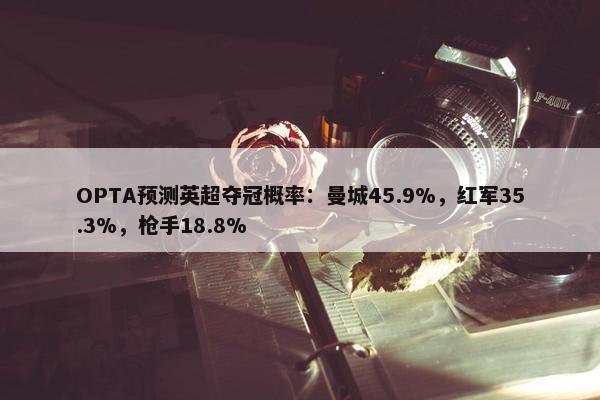 OPTA预测英超夺冠概率：曼城45.9%，红军35.3%，枪手18.8%