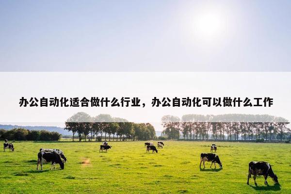 办公自动化适合做什么行业，办公自动化可以做什么工作