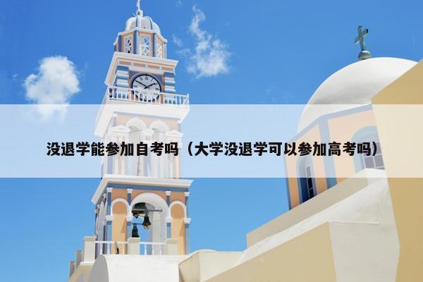 没退学能参加自考吗（大学没退学可以参加高考吗）