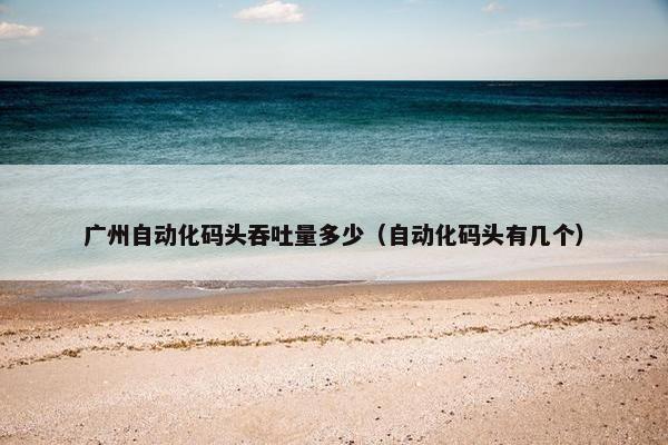 广州自动化码头吞吐量多少（自动化码头有几个）