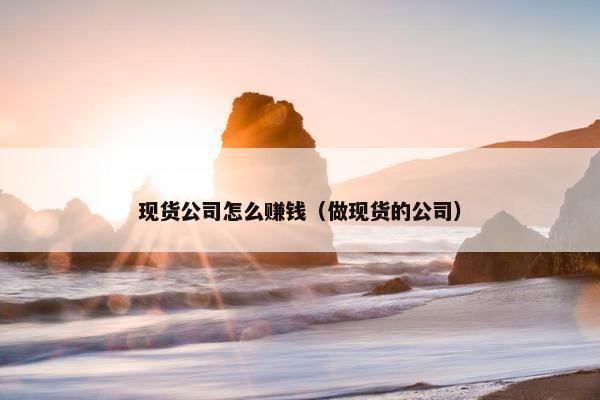 现货公司怎么赚钱（做现货的公司）