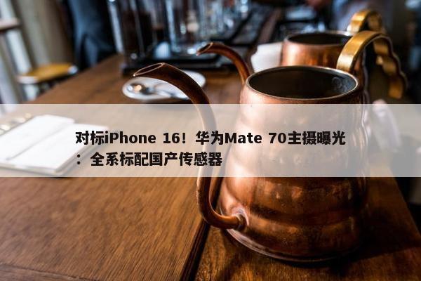 对标iPhone 16！华为Mate 70主摄曝光：全系标配国产传感器