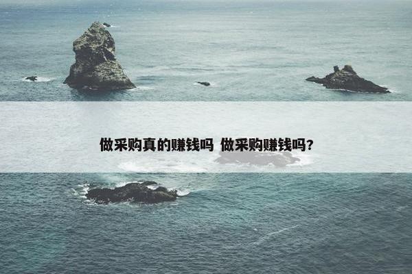 做采购真的赚钱吗 做采购赚钱吗?