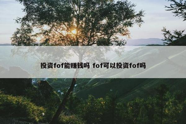 投资fof能赚钱吗 fof可以投资fof吗