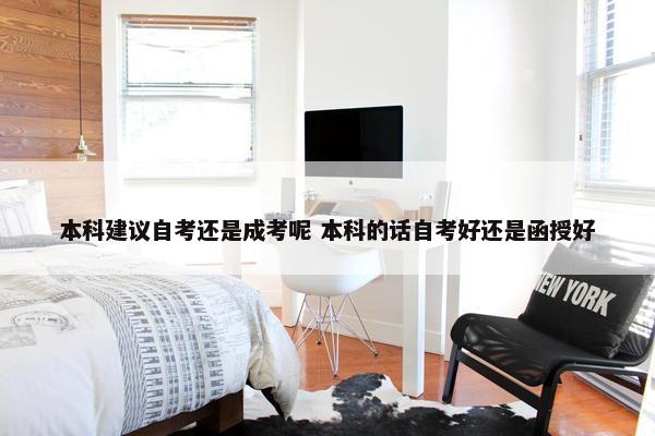 本科建议自考还是成考呢 本科的话自考好还是函授好