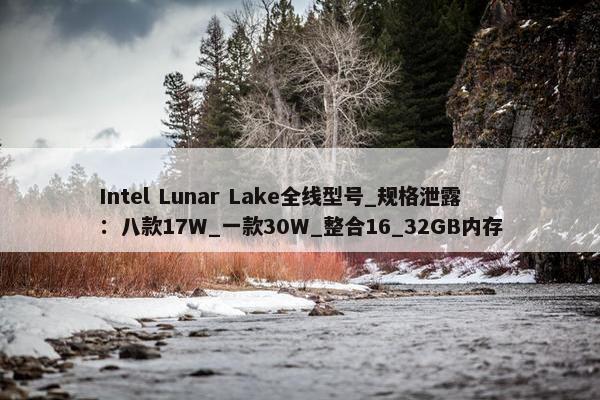 Intel Lunar Lake全线型号_规格泄露：八款17W_一款30W_整合16_32GB内存