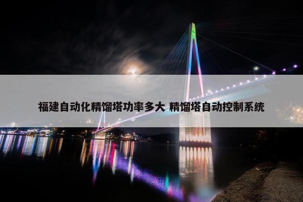 福建自动化精馏塔功率多大 精馏塔自动控制系统