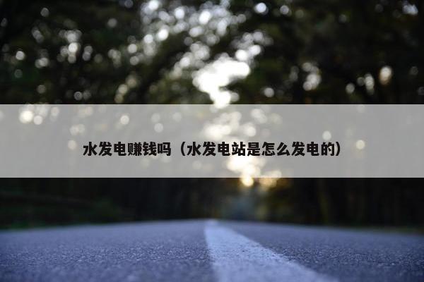 水发电赚钱吗（水发电站是怎么发电的）