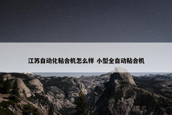 江苏自动化粘合机怎么样 小型全自动粘合机