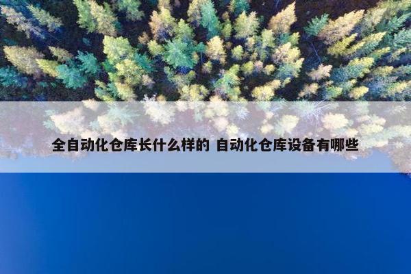 全自动化仓库长什么样的 自动化仓库设备有哪些