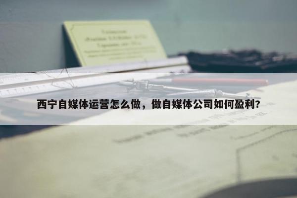 西宁自媒体运营怎么做，做自媒体公司如何盈利?