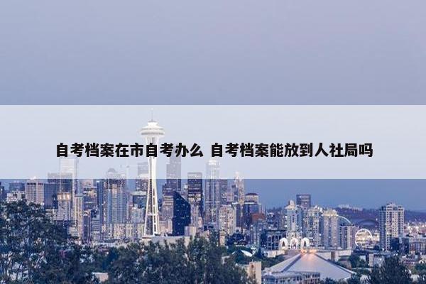 自考档案在市自考办么 自考档案能放到人社局吗