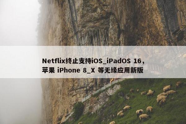 Netflix终止支持iOS_iPadOS 16，苹果 iPhone 8_X 等无缘应用新版