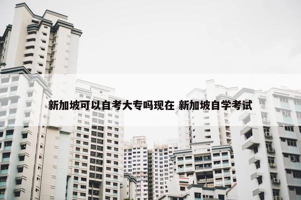 新加坡可以自考大专吗现在 新加坡自学考试