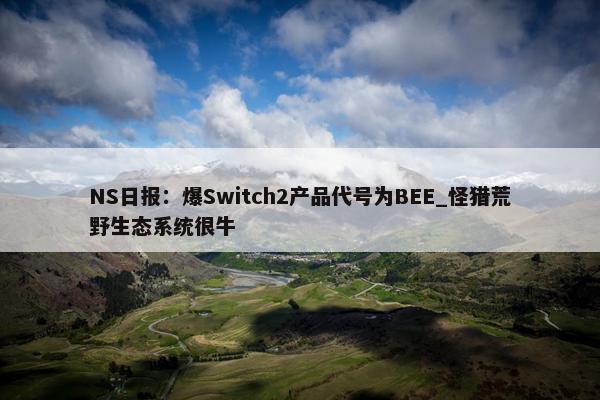 NS日报：爆Switch2产品代号为BEE_怪猎荒野生态系统很牛