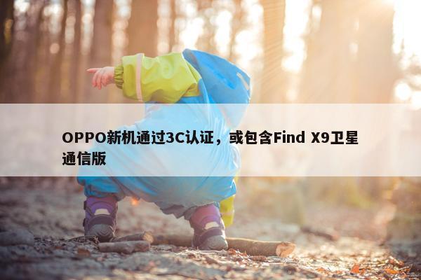 OPPO新机通过3C认证，或包含Find X9卫星通信版