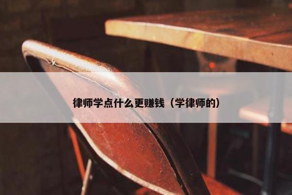 律师学点什么更赚钱（学律师的）