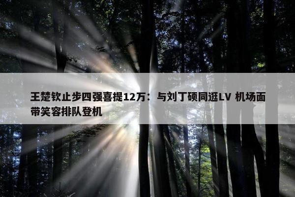 王楚钦止步四强喜提12万：与刘丁硕同逛LV 机场面带笑容排队登机