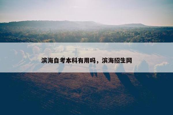 滨海自考本科有用吗，滨海招生网