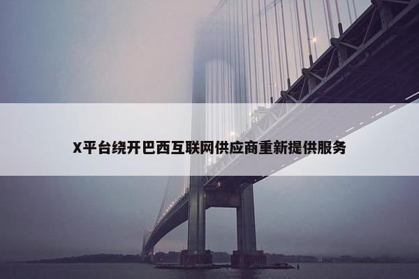 X平台绕开巴西互联网供应商重新提供服务