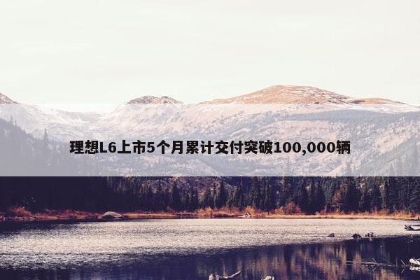 理想L6上市5个月累计交付突破100,000辆