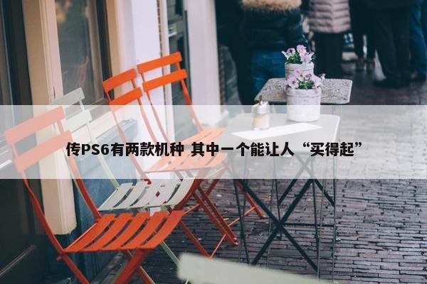 传PS6有两款机种 其中一个能让人“买得起”