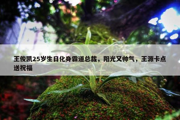 王俊凯25岁生日化身霸道总裁，阳光又帅气，王源卡点送祝福