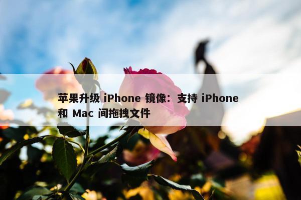 苹果升级 iPhone 镜像：支持 iPhone 和 Mac 间拖拽文件