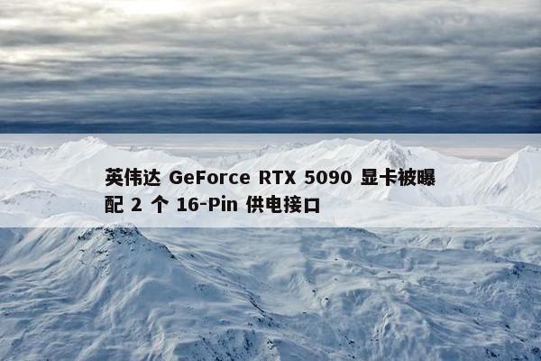 英伟达 GeForce RTX 5090 显卡被曝配 2 个 16-Pin 供电接口