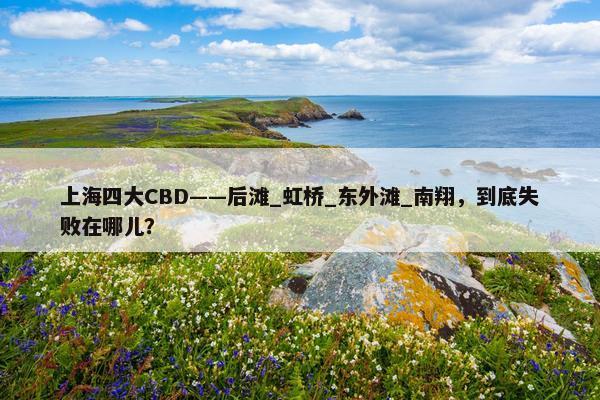 上海四大CBD——后滩_虹桥_东外滩_南翔，到底失败在哪儿？