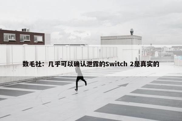 数毛社：几乎可以确认泄露的Switch 2是真实的