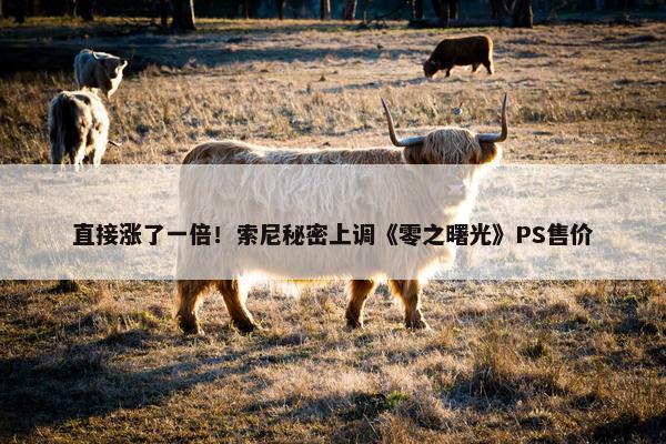 直接涨了一倍！索尼秘密上调《零之曙光》PS售价