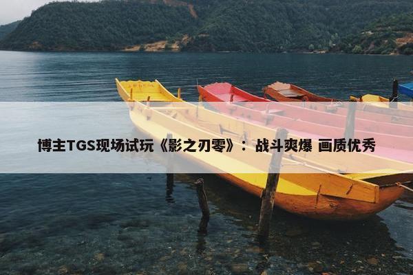 博主TGS现场试玩《影之刃零》：战斗爽爆 画质优秀