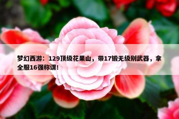 梦幻西游：129顶级花果山，带17锻无级别武器，拿全服16强称谓！