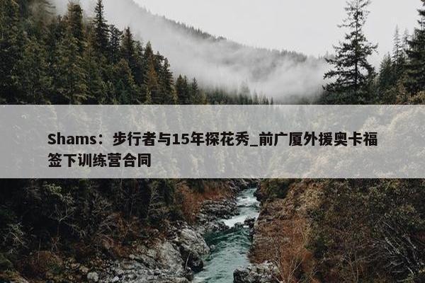 Shams：步行者与15年探花秀_前广厦外援奥卡福签下训练营合同