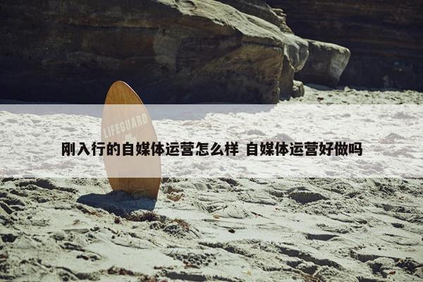 刚入行的自媒体运营怎么样 自媒体运营好做吗