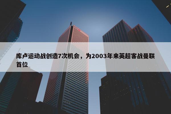 库卢运动战创造7次机会，为2003年来英超客战曼联首位