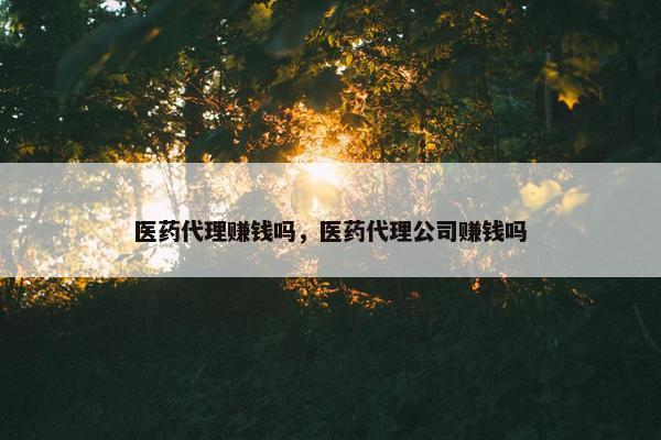 医药代理赚钱吗，医药代理公司赚钱吗