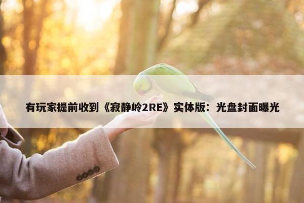 有玩家提前收到《寂静岭2RE》实体版：光盘封面曝光