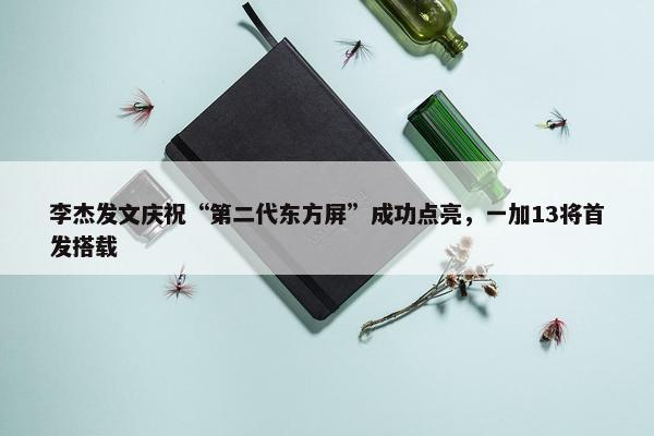 李杰发文庆祝“第二代东方屏”成功点亮，一加13将首发搭载