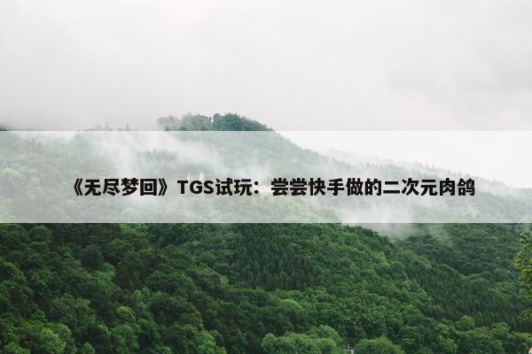 《无尽梦回》TGS试玩：尝尝快手做的二次元肉鸽