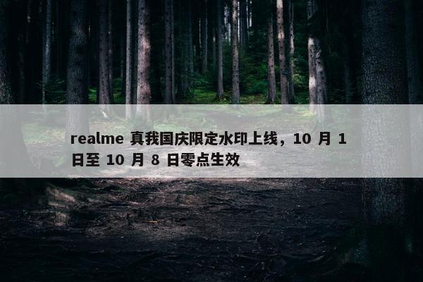 realme 真我国庆限定水印上线，10 月 1 日至 10 月 8 日零点生效