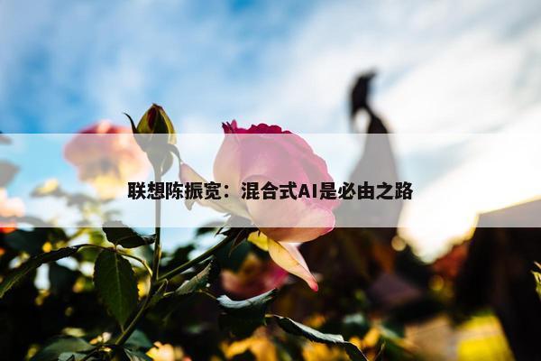 联想陈振宽：混合式AI是必由之路