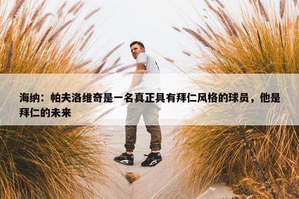 海纳：帕夫洛维奇是一名真正具有拜仁风格的球员，他是拜仁的未来