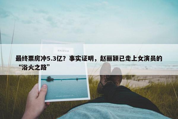 最终票房冲5.3亿？事实证明，赵丽颖已走上女演员的“浴火之路”