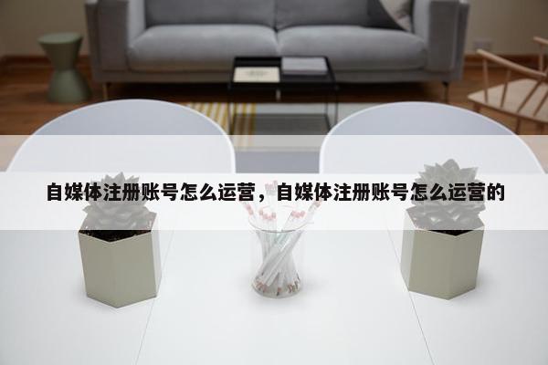 自媒体注册账号怎么运营，自媒体注册账号怎么运营的