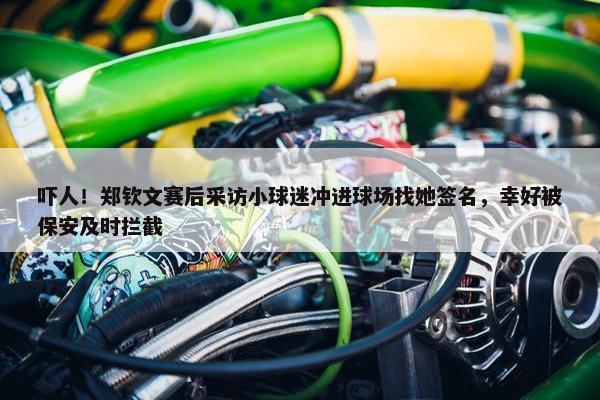 吓人！郑钦文赛后采访小球迷冲进球场找她签名，幸好被保安及时拦截