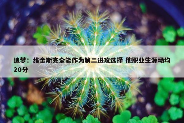 追梦：维金斯完全能作为第二进攻选择 他职业生涯场均20分