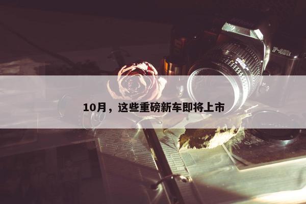 10月，这些重磅新车即将上市