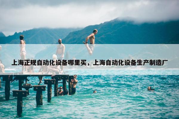 上海正规自动化设备哪里买，上海自动化设备生产制造厂